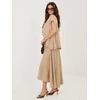 Italy Moda Spódnica-IT-SD-FL10325.01-camelowy