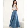 Italy Moda Spódnica-IT-SD-FL9357MSL.52-mėlyna