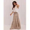 Italy Moda Spódnica-IT-SD-FL9357MSL.56-ciemny bezowy