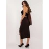Italy Moda Spódnica-MI-SD-20582-2,65-tamsiai ruda