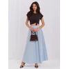 Italy Moda Spódnica-MI-SD-4349.74-šviesiai mėlyna