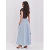 Italy Moda Spódnica-MI-SD-4349.74-šviesiai mėlyna
