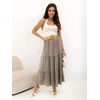 Italy Moda Spódnica-MO-SD-25013.48-ciemny bezowy