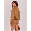 Italy Moda Striukė-IR-KR-AY987.97P-camelowy