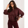 Italy Moda Moteriška striukė MI-KR-3546.65 bordo spalvos