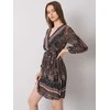 Italy Moda Suknelė-DHJ-SK-10201.93P-juoda-smėlio spalvos