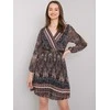 Italy Moda Suknelė-DHJ-SK-10201.93P-juoda-smėlio spalvos