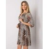Italy Moda Suknelė-DHJ-SK-11092A-2.01P-juoda-smėlio spalvos