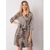 Italy Moda Suknelė-DHJ-SK-11092A-2.01P-juoda-smėlio spalvos