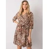 Italy Moda Suknelė-DHJ-SK-11092A.75P-juoda-smėlio spalvos