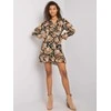 Italy Moda Suknelė-DHJ-SK-12220-2.14P-juoda-smėlio spalvos