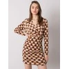 Italy Moda Suknelė-DHJ-SK-12695.26P-šviesiai ruda