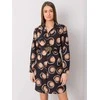 Italy Moda Suknelė-DHJ-SK-12765.11-juoda-smėlio spalvos