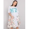 Italy Moda Suknelė-DHJ-SK-13117.41P-balta-smėlio spalvos