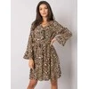 Italy Moda Suknelė-DHJ-SK-13891B-2.72P-juoda-smėlio spalvos