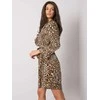 Italy Moda Suknelė-DHJ-SK-13891B-2.72P-juoda-smėlio spalvos