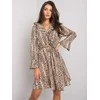 Italy Moda Suknelė-DHJ-SK-13891B.07P-juoda-smėlio spalvos