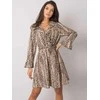 Italy Moda Suknelė-DHJ-SK-13891B.07P-juoda-smėlio spalvos