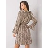 Italy Moda Suknelė-DHJ-SK-13891B.07P-juoda-smėlio spalvos