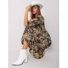 Italy Moda Suknelė-DHJ-SK-13965-1.61P-juoda-geltona