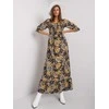 Italy Moda Suknelė-DHJ-SK-13965-1.61P-juoda-geltona