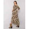 Italy Moda Suknelė-DHJ-SK-13965.71P-juoda-smėlio spalvos