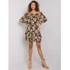 Italy Moda Suknelė-DHJ-SK-15015-2.73P-juoda-smėlio spalvos