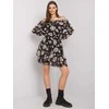 Italy Moda Suknelė-DHJ-SK-15015.56P-juoda-smėlio spalvos