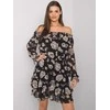 Italy Moda Suknelė-DHJ-SK-15015.56P-juoda-smėlio spalvos