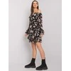 Italy Moda Suknelė-DHJ-SK-15015.56P-juoda-smėlio spalvos