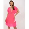 Italy Moda Suknelė-DHJ-SK-1508.12-fluo rožinė