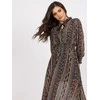 Italy Moda Suknelė-DHJ-SK-15177-1.04P-juoda-smėlio spalvos