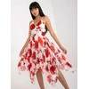 Italy Moda Suknelė-DHJ-SK-15952-1,24X-balta-raudona