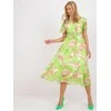 Italy Moda Suknelė-DHJ-SK-15967.54P-šviesiai žalia