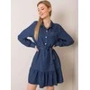 Italy Moda Suknelė-DHJ-SK-3679.52P-tamsiai mėlyna