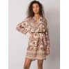 Italy Moda Suknelė-DHJ-SK-5766-1,32X-smėlio spalvos