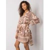 Italy Moda Suknelė-DHJ-SK-5766-1,32X-smėlio spalvos