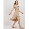 Italy Moda Suknelė-DHJ-SK-8358.19-smėlio spalvos