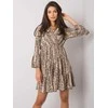 Italy Moda Suknelė-DHJ-SK-8777B-1.11P-juoda-smėlio spalvos