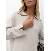 Suknelė Italy Moda Sukienka-IR-SK-AC-19756.81-smėlio spalva