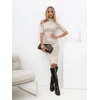 Italy Moda Sukienka-IR-SK-KK2220.49-smėlio spalva
