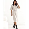 Italy Moda Sukienka-IR-SK-W2578.80-smėlio spalva
