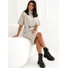 Suknelė Italy Moda Sukienka-IR-SK-YM925.84-smėlio spalva