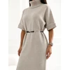 Suknelė Italy Moda Sukienka-IR-SK-YM925.84-smėlio spalva