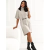 Suknelė Italy Moda Sukienka-IR-SK-YM925.84-smėlio spalva