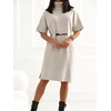 Suknelė Italy Moda Sukienka-IR-SK-YM925.84-smėlio spalva