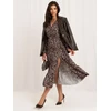 Italy Moda Sukienka-MI-SK-1061.86-juoda-smėlio spalva