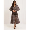Italy Moda Sukienka-MI-SK-1061.86-juoda-smėlio spalva