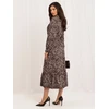 Italy Moda Sukienka-MI-SK-1061.86-juoda-smėlio spalva