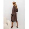 Italy Moda Sukienka-MI-SK-92477.18P-ciemny bezowy